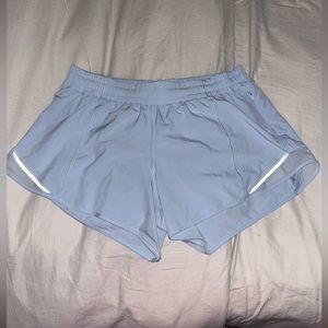 Light blue Lululemon hotty hot shorts